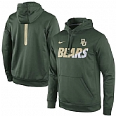 Men's Baylor Bears Nike Sideline KO Fleece Therma-FIT Performance Hoodie - Green,baseball caps,new era cap wholesale,wholesale hats